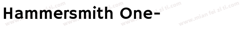 Hammersmith One字体转换